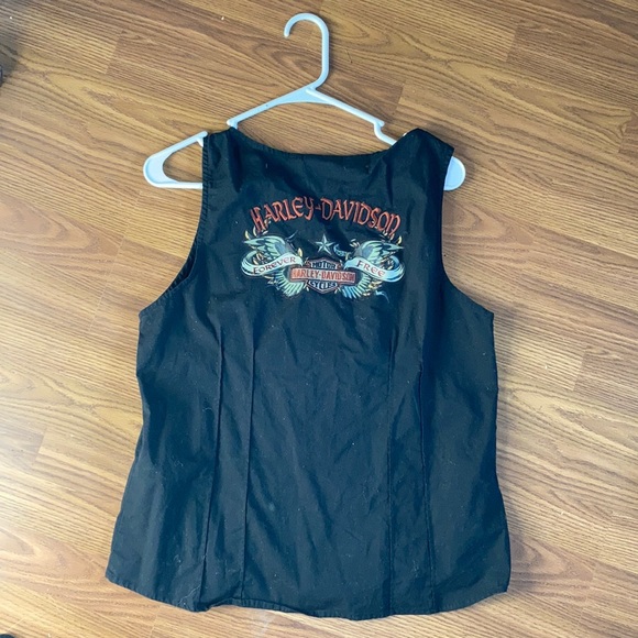 Harley Davidson button up vest - Picture 3 of 3